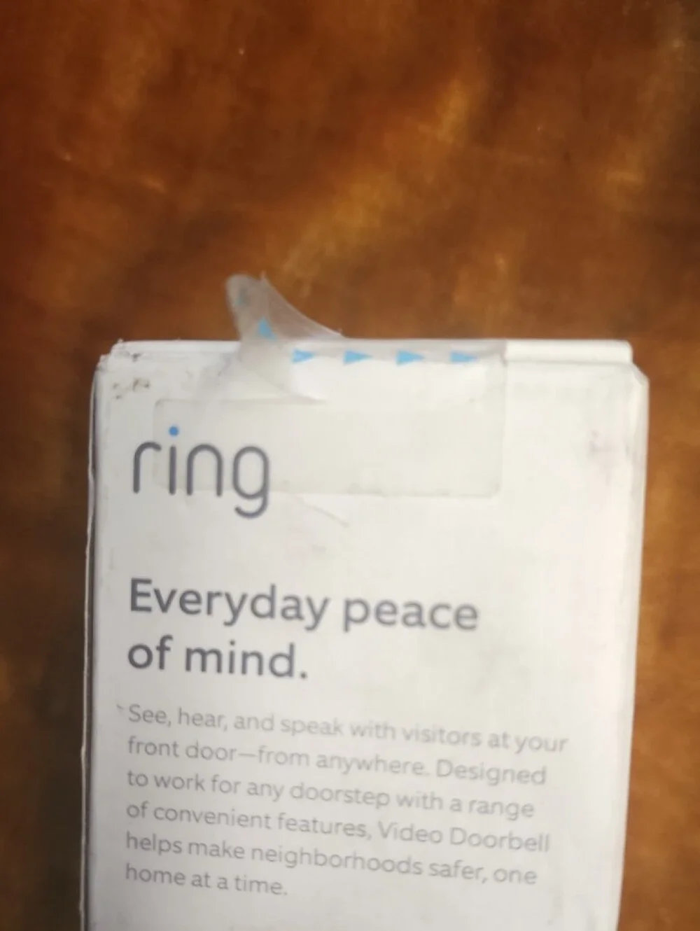 NIB Ring Video Doorbell Camera With Anti Theft Bracket.